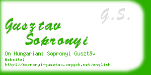 gusztav sopronyi business card