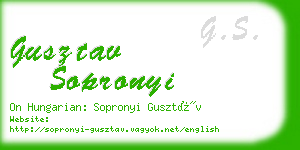 gusztav sopronyi business card
